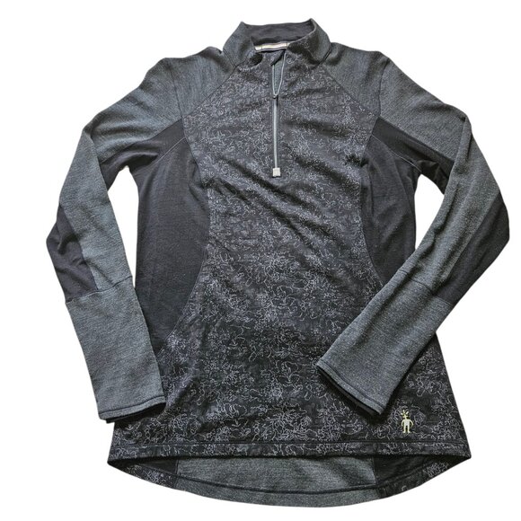 Smartwool PhD 1/4 Zip Pullover Top Merino Wool Blend Light Wind Women's SZ Large - Picture 5 of 14
